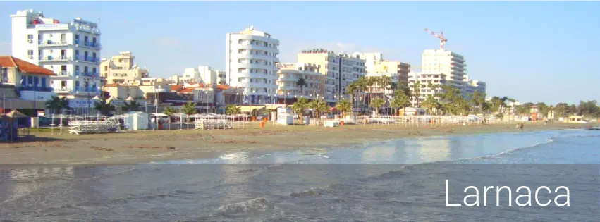 Larnaca seafront promenade and training center location