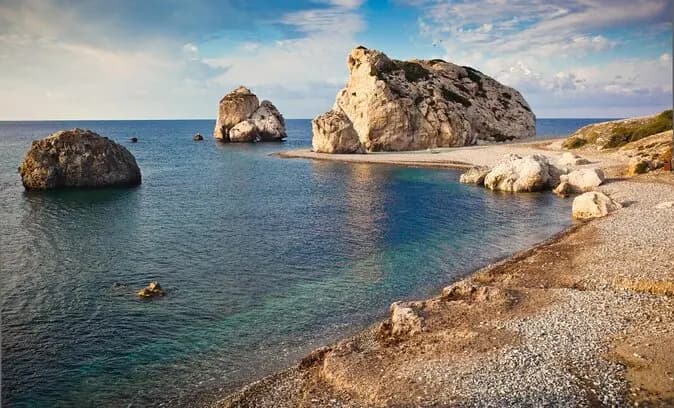 Sunrise at Aphrodite's Rock, Cyprus